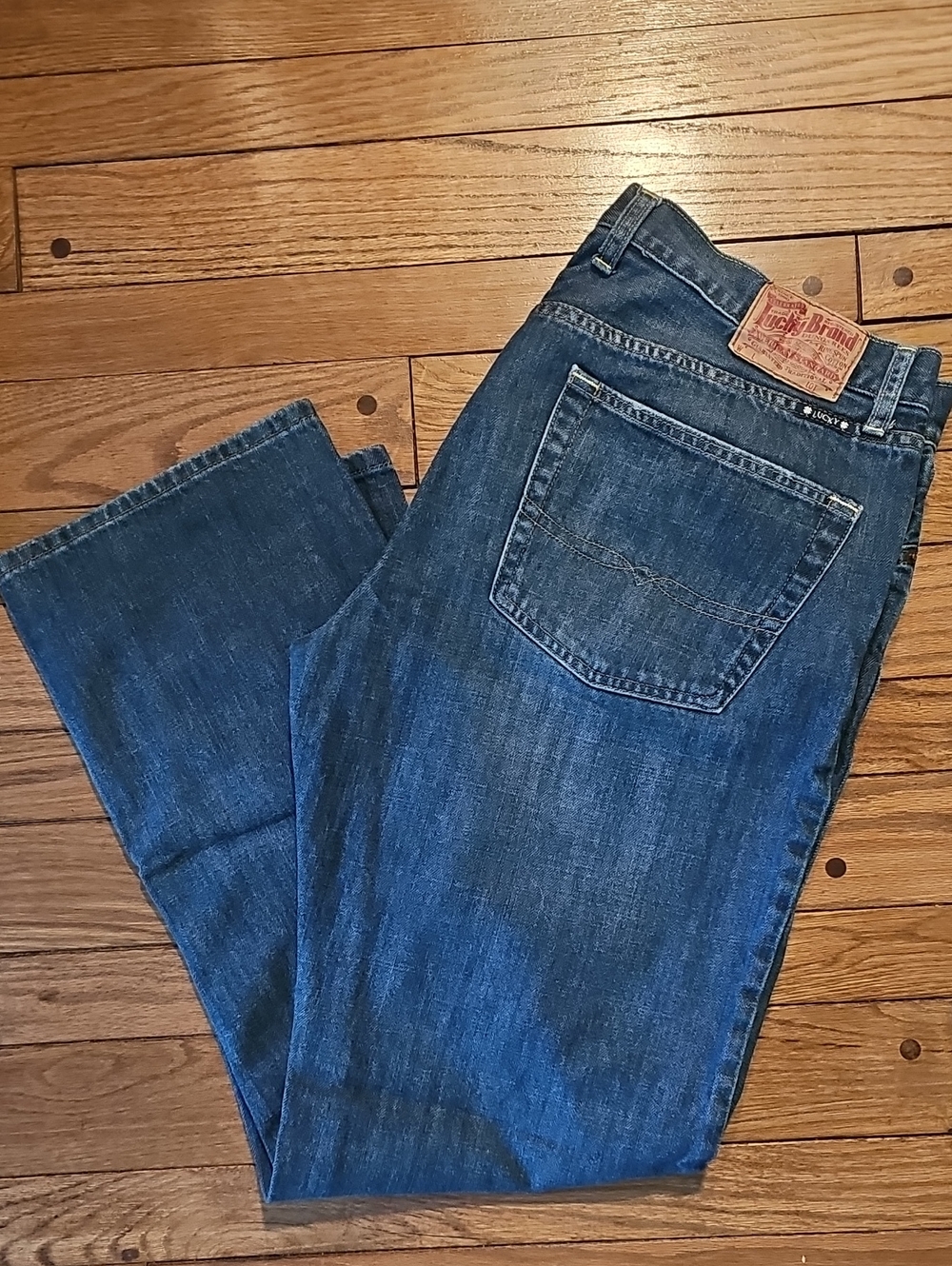 Lucky Brand Men's Straight Leg Indigo Blue Jeans, Size 36 X 32